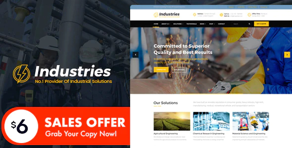 Industries - Factory And Industry Business HTML Template