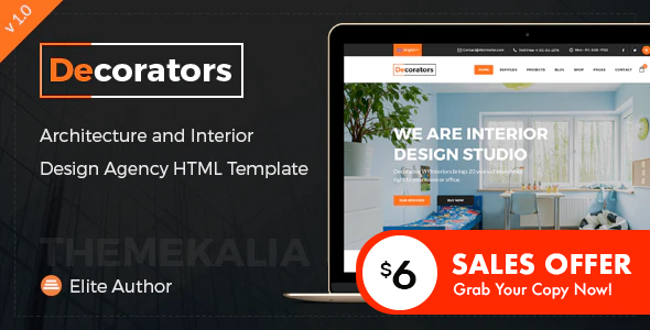 Decorators - HTML Template for Architecture & Modern Interior Design Studio