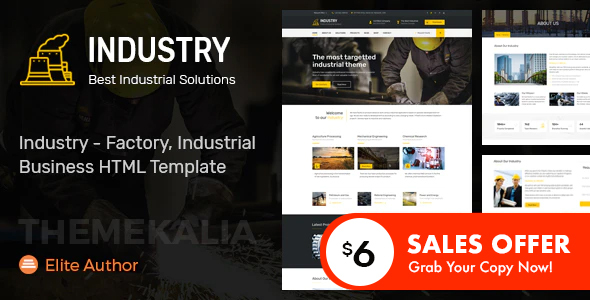 Industry - Factory, Industrial Business HTML Template