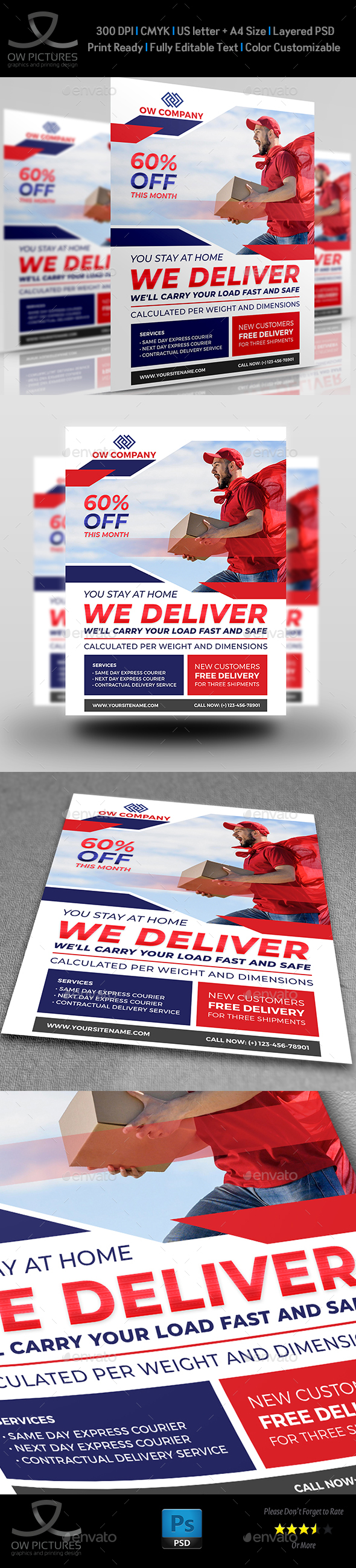 Express Delivery Flyer Template
