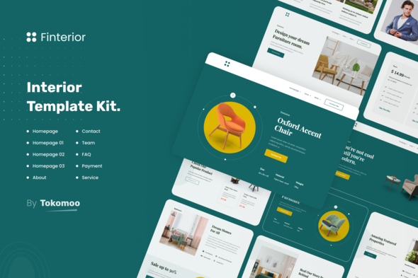 Finterior | Interior Design & Architecture  Elementor Template Kit