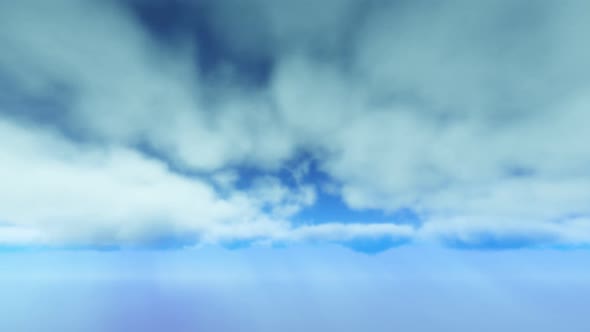 Timelapse Of Lush Blue Clouds 02