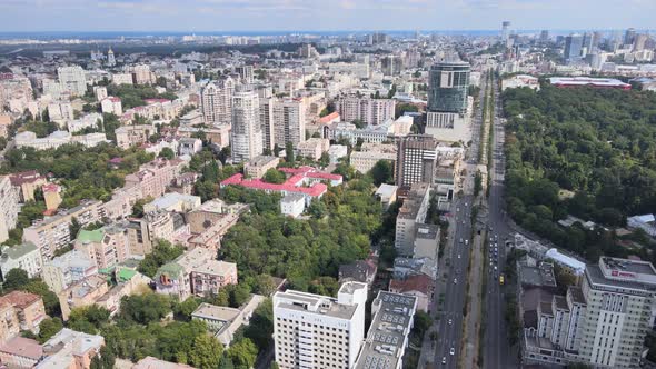 Kyiv, Ukraine Aerial View of the City, Kiev