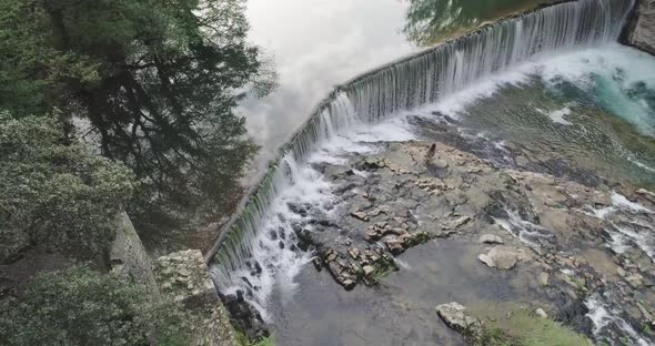 Aerial View of Gorges Cascade De La Vis