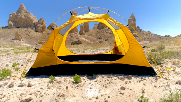 Camping Spot Surrounded By Tall Tufa Towers