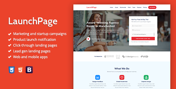 LaunchPage - Premium HTML Landing Page Template