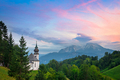 Maria Gern church and Watzmann mountain in Germany at sunset - PhotoDune Item for Sale