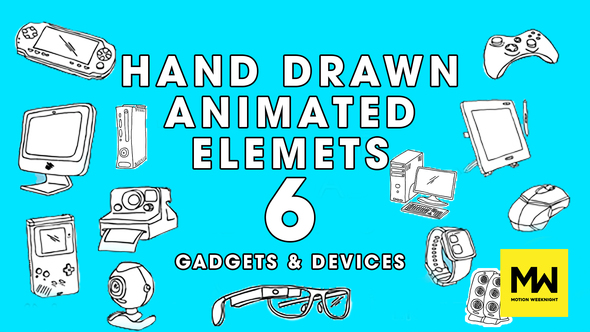 Hand Drawn 06 Gadgets & Devices (Pack of 52)