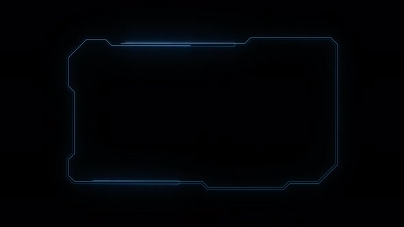 Hud Frame Digital Technology Plexus Lines, Alpha Channel alt