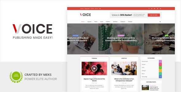 Voice - Clean Word / Magazine WordPress Theme