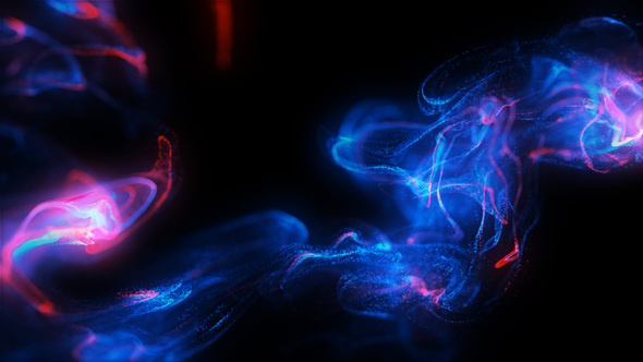 Glowing Colorful Particles Background Loop