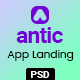 antic - App Landing Page PSD - ThemeForest Item for Sale