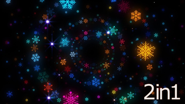 Circle Snowflakes  Christmas Backround