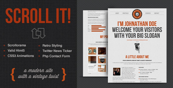 Scroll It! - Creative Single Page Html Template