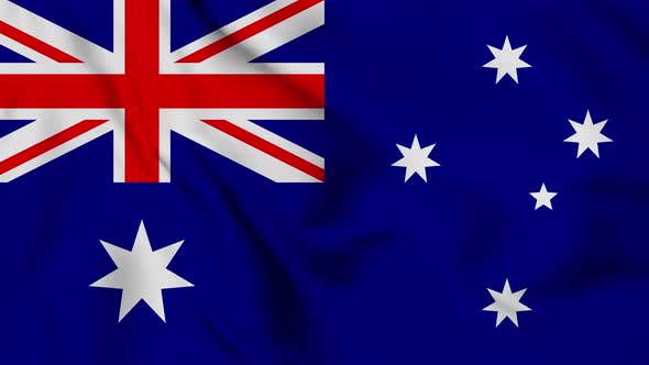 Australia flag seamless waving animation alt
