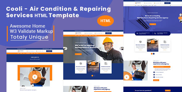 Cooli | Air Conditioning & Repiring Services Html Template