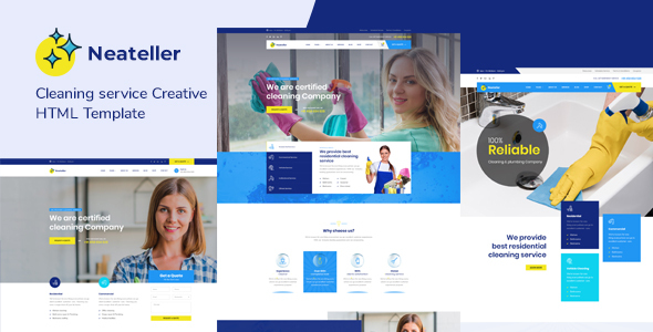Neateller - Cleaning Services HTML Template