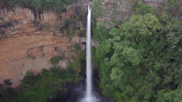 Lone Creek Falls in South Africa has seventy meter freefall drop