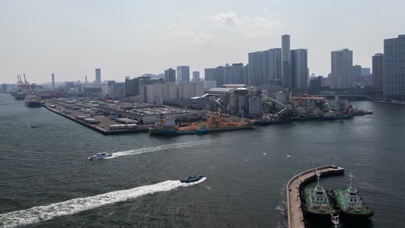 Tokyo Container Port Japan Time Lapse