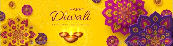 Diwali, Festival of Lights Holiday Banner