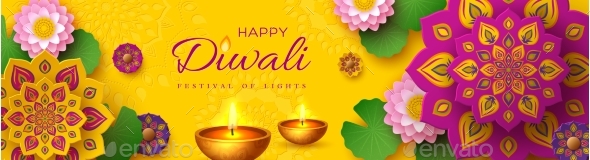Diwali, Festival of Lights Holiday Banner