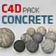 10 Cinema 4D Concrete Material Pack - 3DOcean Item for Sale