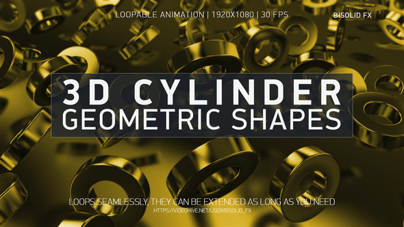 Abstract 3d Cylinder Geometric Shapes Background