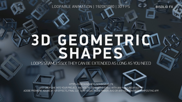 Abstract 3d Geometric Shapes