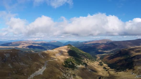 Transalpina Mountain Road Aerial View In Romania