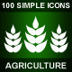  100 Simple Icons • AGRICULTURE •  - GraphicRiver Item for Sale