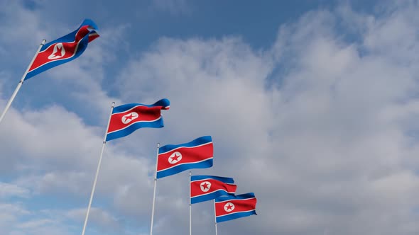 North Korea Flag on the Operating Chipset circuit board