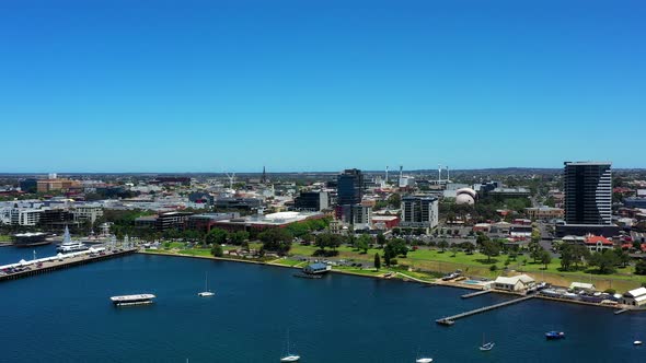 AERIAL Geelong Citycity With Kardinia Park And Geelong Library