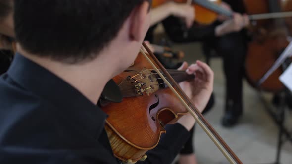 Musicians Playing In A String Quartet