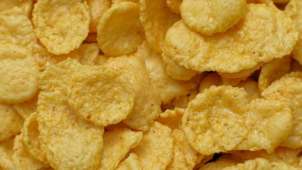 Cornflakes Rotating Close Up Top View