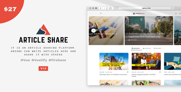 ArticleShare is an Article Sharing Platform