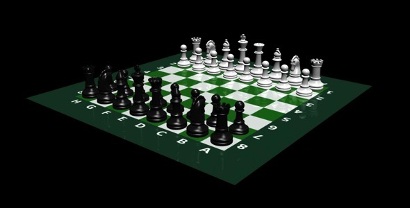 Chess Board And Pieces - Loop