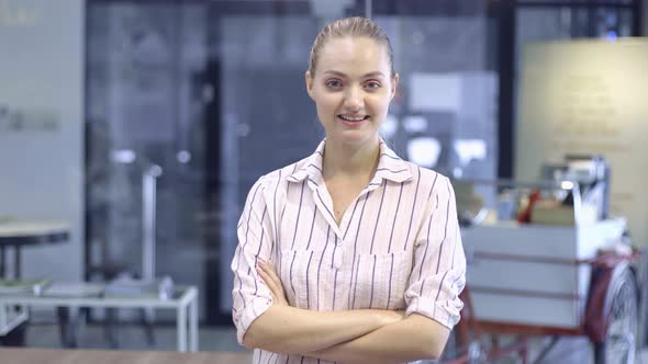 Portrait Of Manager Woman Smiling