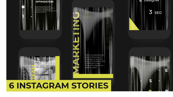 Yellow stories pack instagram