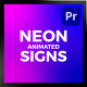 Neon Animation Signs Food Collection Premiere Pro MOGRT - VideoHive Item for Sale