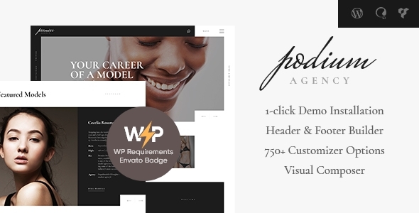 Podium | Fashion Model Agency WordPress Theme