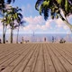 Wooden table with beach landscape Blur Background -  HD - VideoHive Item for Sale