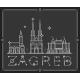 Skyline Zagreb, Croatia Vector City Buildings Line - GraphicRiver Item for Sale