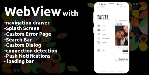 Webview with navigation drawer 