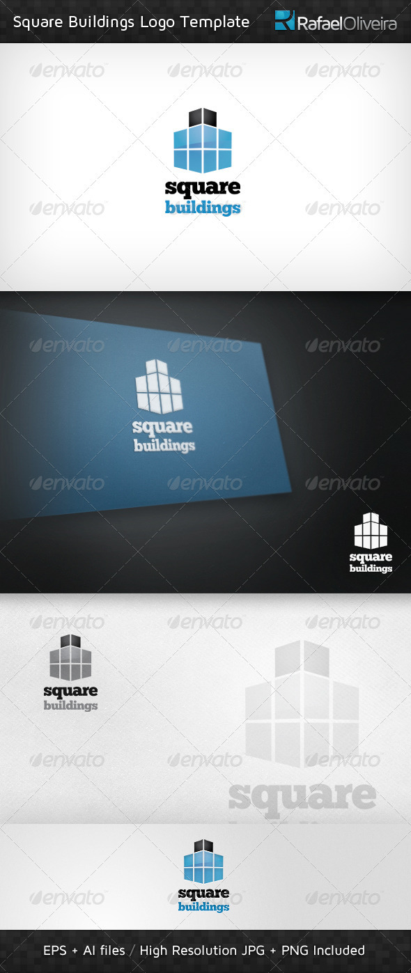 Square Buildings Logo Templates