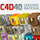 40 Cinema 4d Creative Material Pack - 3DOcean Item for Sale