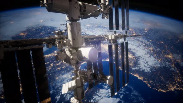 A View of the Earth and a Spaceship