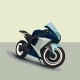 Motorcycle Model Sportbike Eps 10 Vector Isolated - GraphicRiver Item for Sale