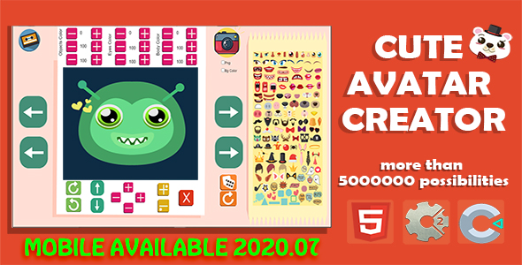 Cute Avatar Creator/Maker - HTML5 - CONSTRUCT