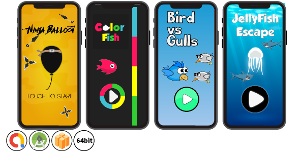 Bundle 4 Games - Android Studio & Buildbox Templates (64bit)