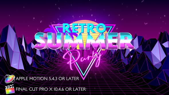 Retro Summer Party Opener - Apple Motion alt